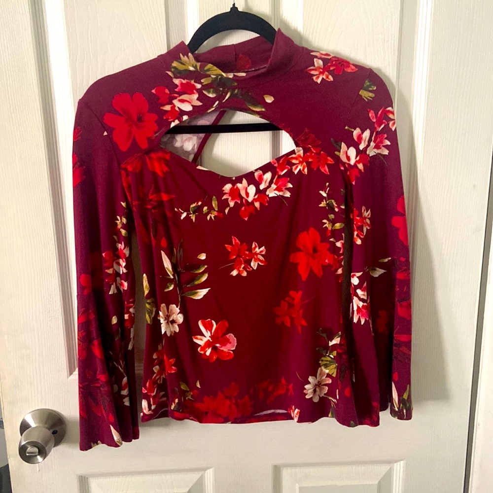 Dressy floral blouse